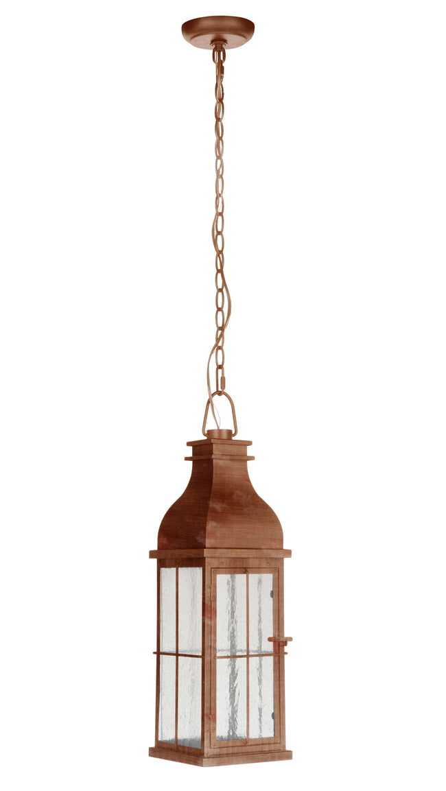 ZA1811-WC-LED - Vincent 1 Light 7" Wide Outdoor Pendant - Weathered Copper