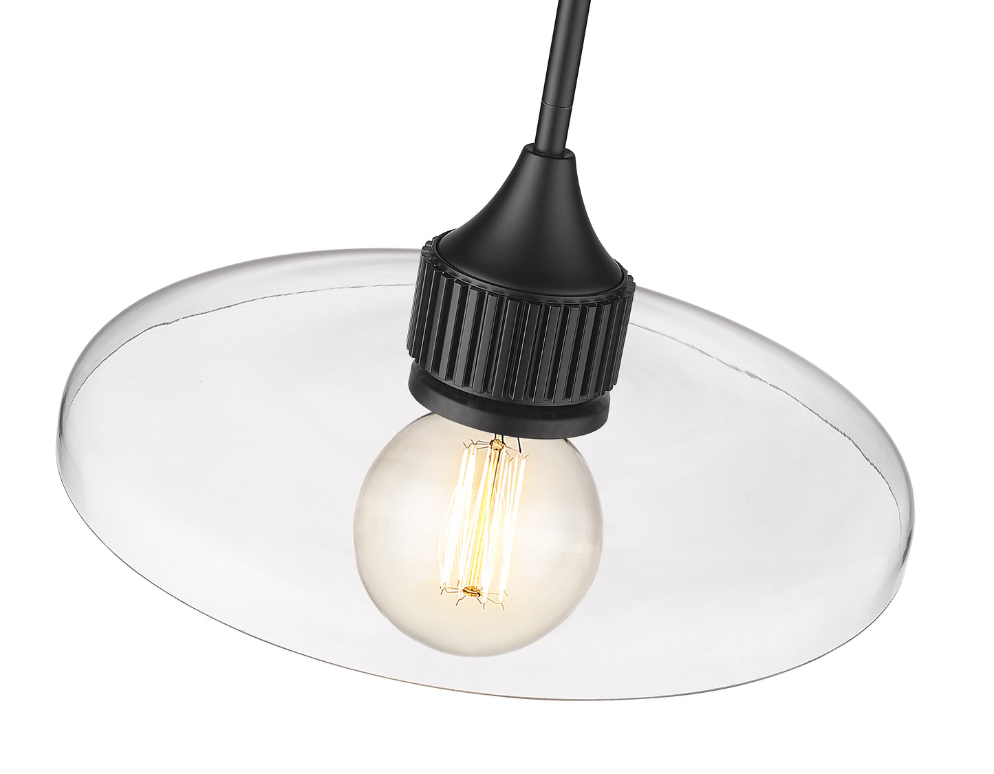 821P14-MB - Paloma 1 Light 14" Pendant - Matte Black