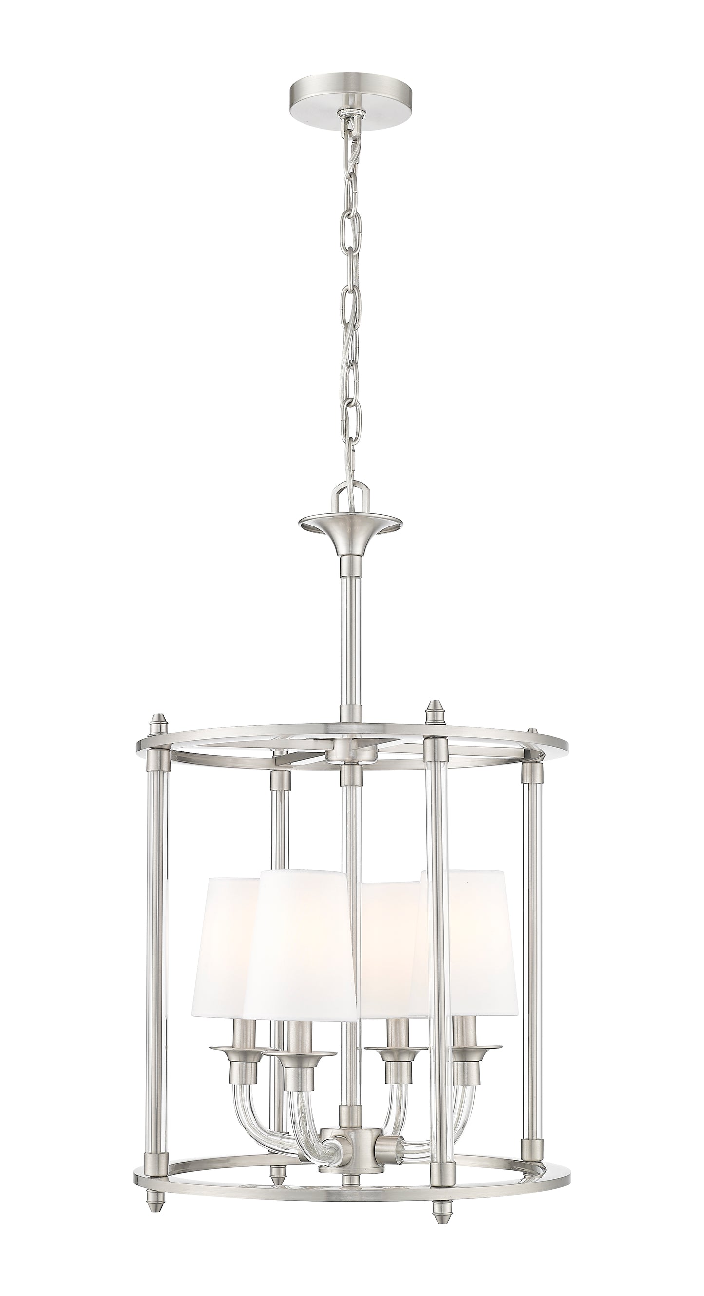 1950-4C-BN - Katerina 4 Light 16" Chandelier - Brushed Nickel