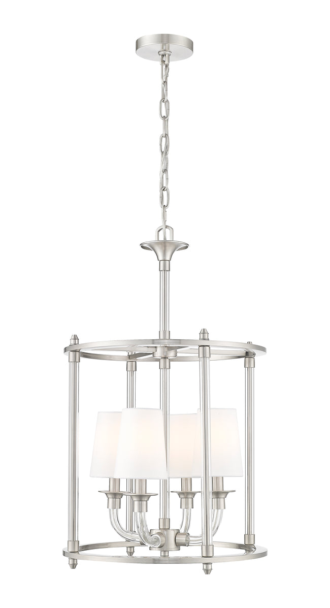 1950-4C-BN - Katerina 4 Light 16" Chandelier - Brushed Nickel