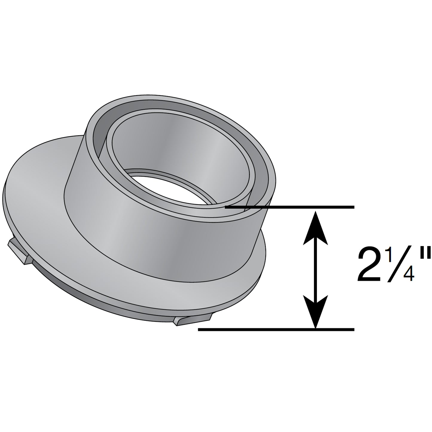 1245 - 3" & 4" Offset Universal Outlet for Square Catch Basins