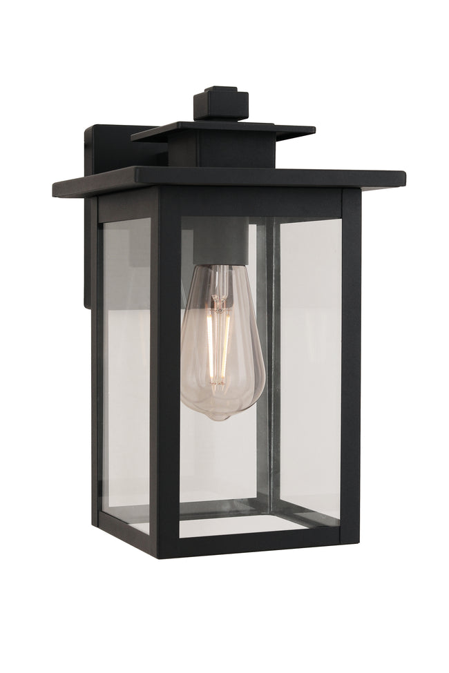 ZA7014-TB - Rock Creek 1 Light 12" High Outdoor Wall Lantern - Textured Black