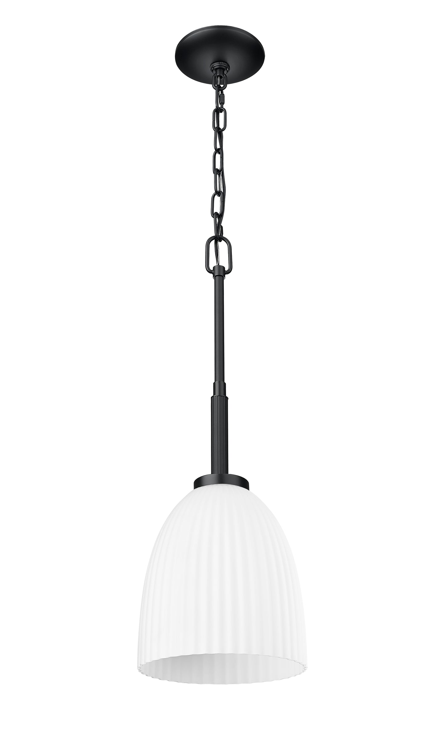 7518P8-MB - Naya 1 Light 8" Pendant - Matte Black