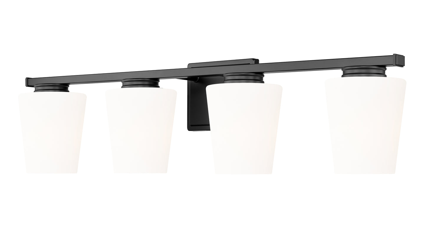 7703-4V-MB - Nextra 4 Light 32" Vanity - Matte Black