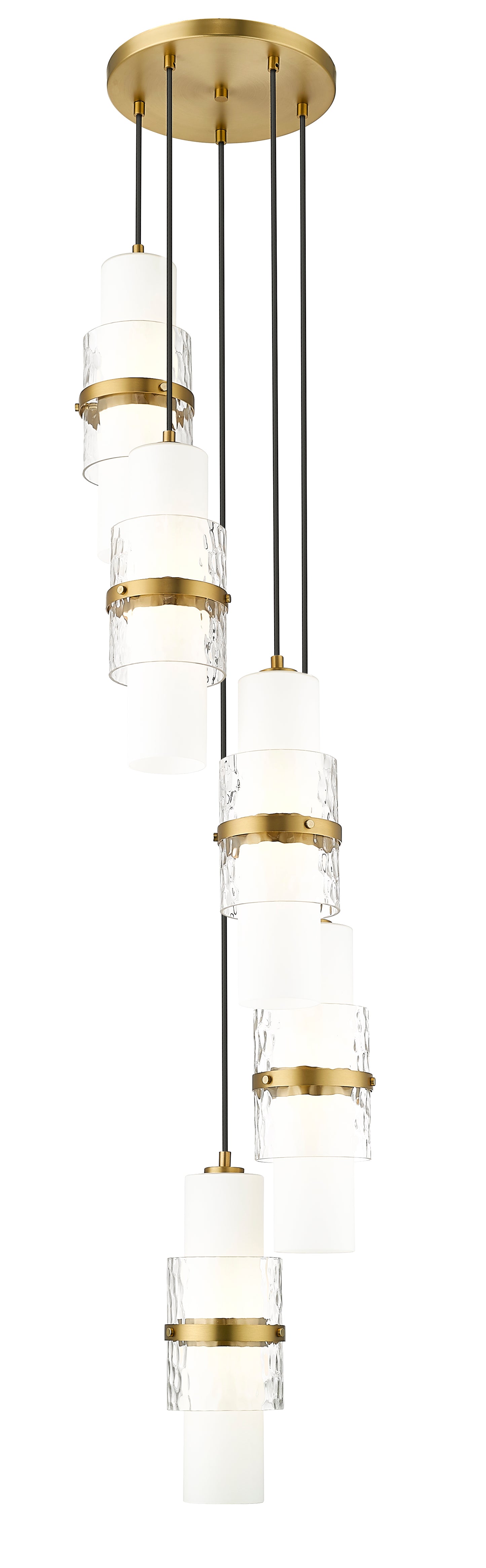 1946P-5R-MGLD - Cayden 5 Light 12" Chandelier - Modern Gold