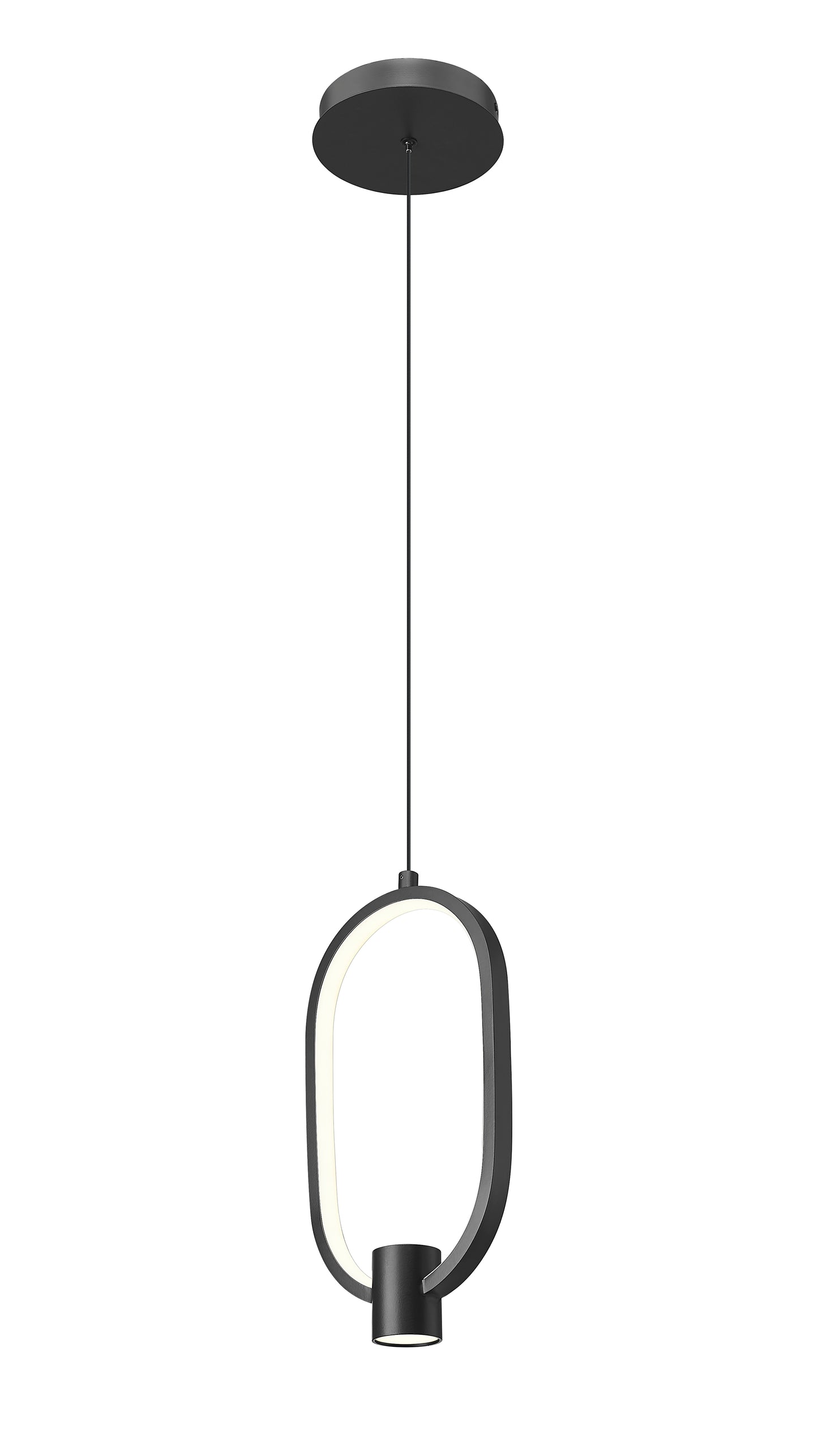 4101-7MB-LED - Saros 1 Light 7" Pendant - Matte Black