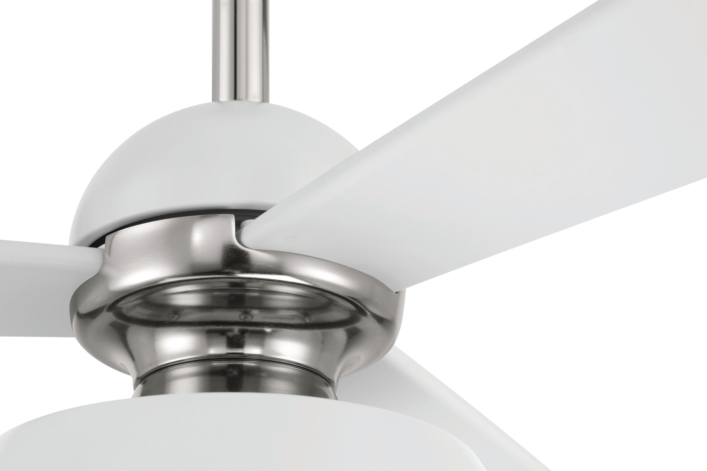 OTT60WPLN3 - Otto 60" 3 Blade Ceiling Fan with Light Kit - White / Polished Nickel