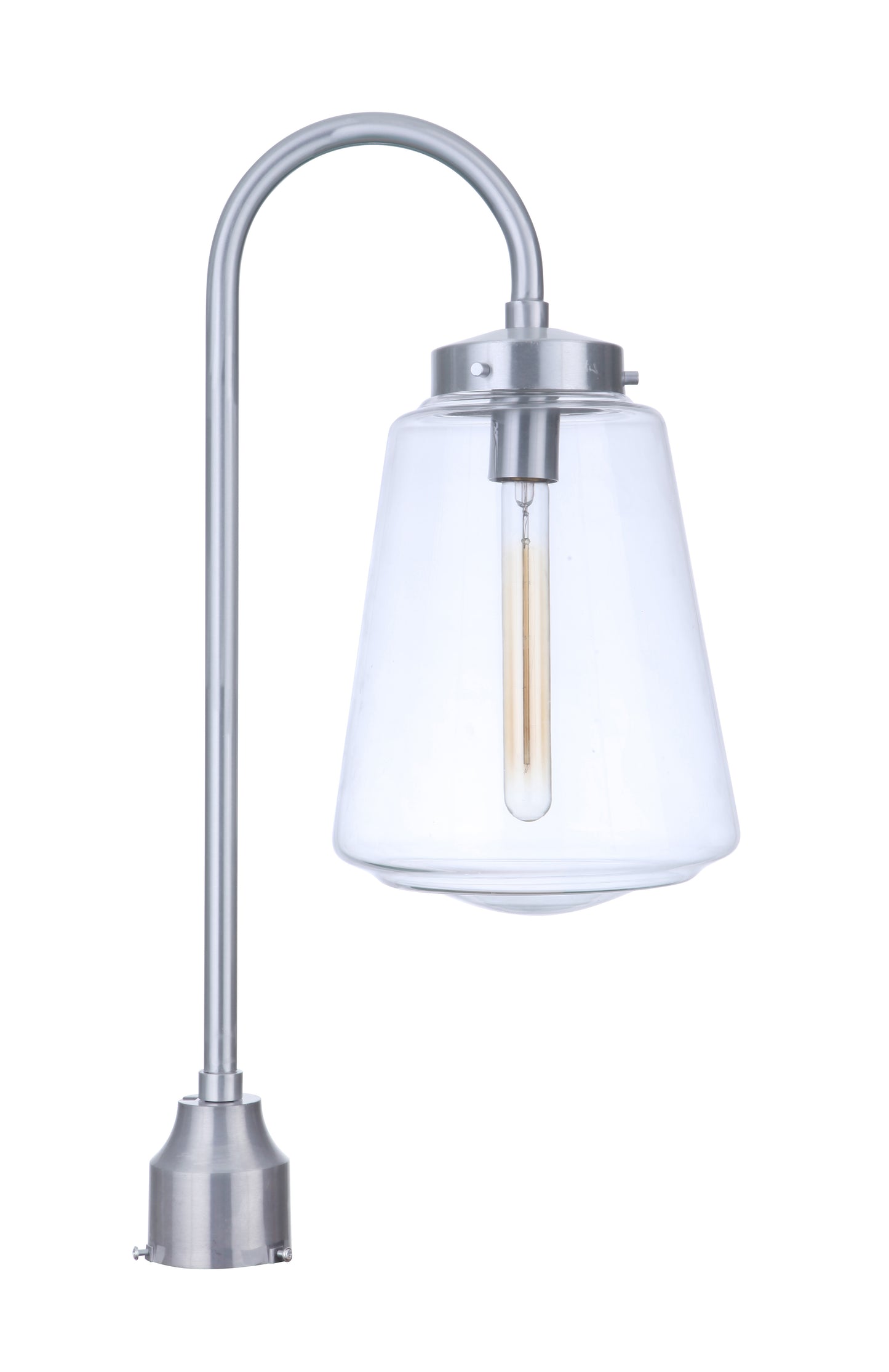 ZA3825-SA - Laclede 1 Light 25" High Post Mount - Satin Aluminum