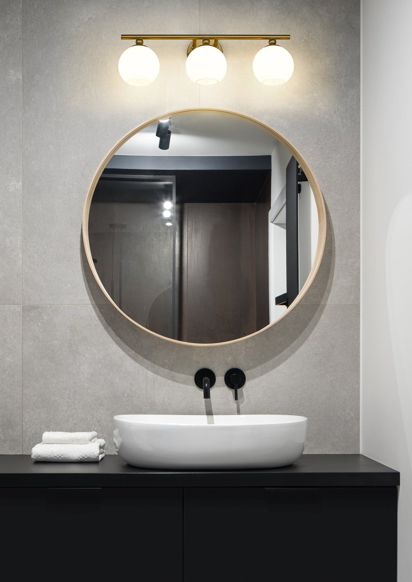 1100-3V-MGLD - Neoma 3 Light 22" Vanity - Modern Gold