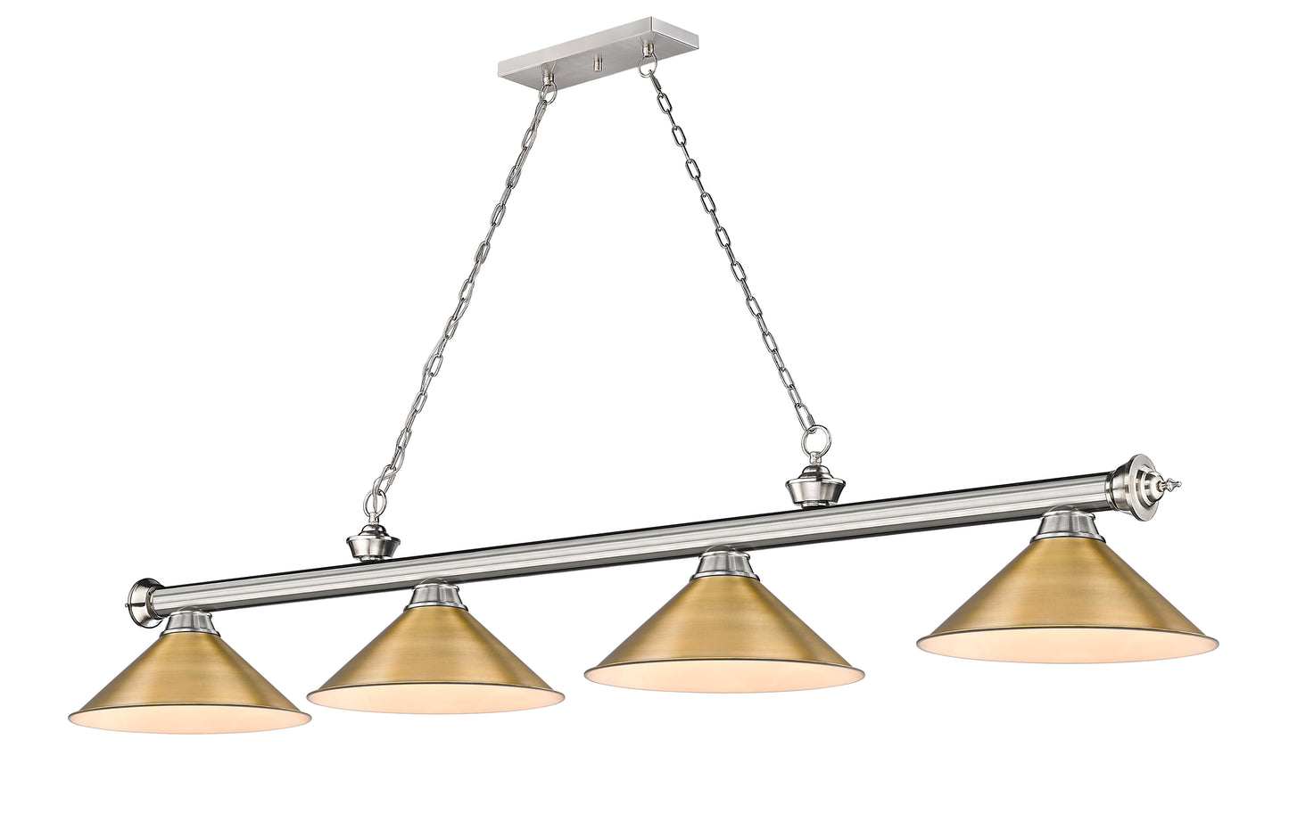 2306-4BN-RB15 - Cordon 4 Light 81" Billiard - Brushed Nickel