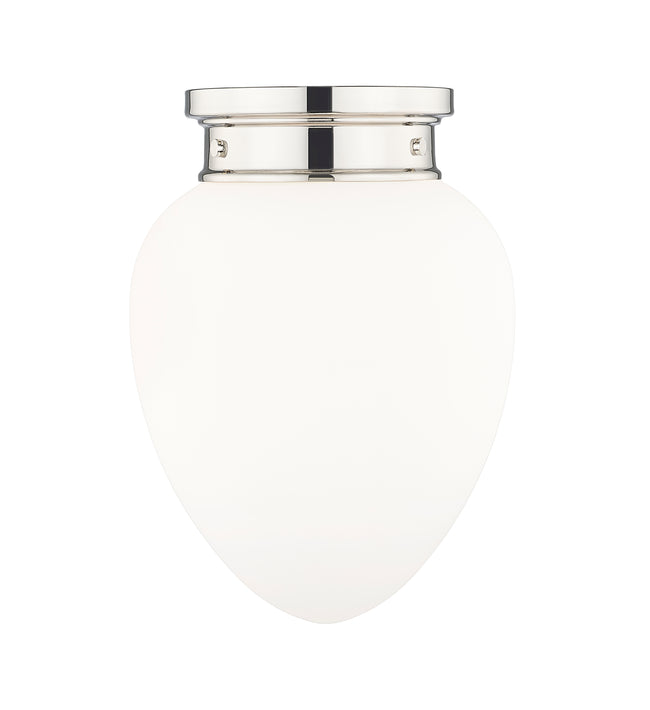 1945F9-PN - Gideon 1 Light Flush 10" Mount - Polished Nickel
