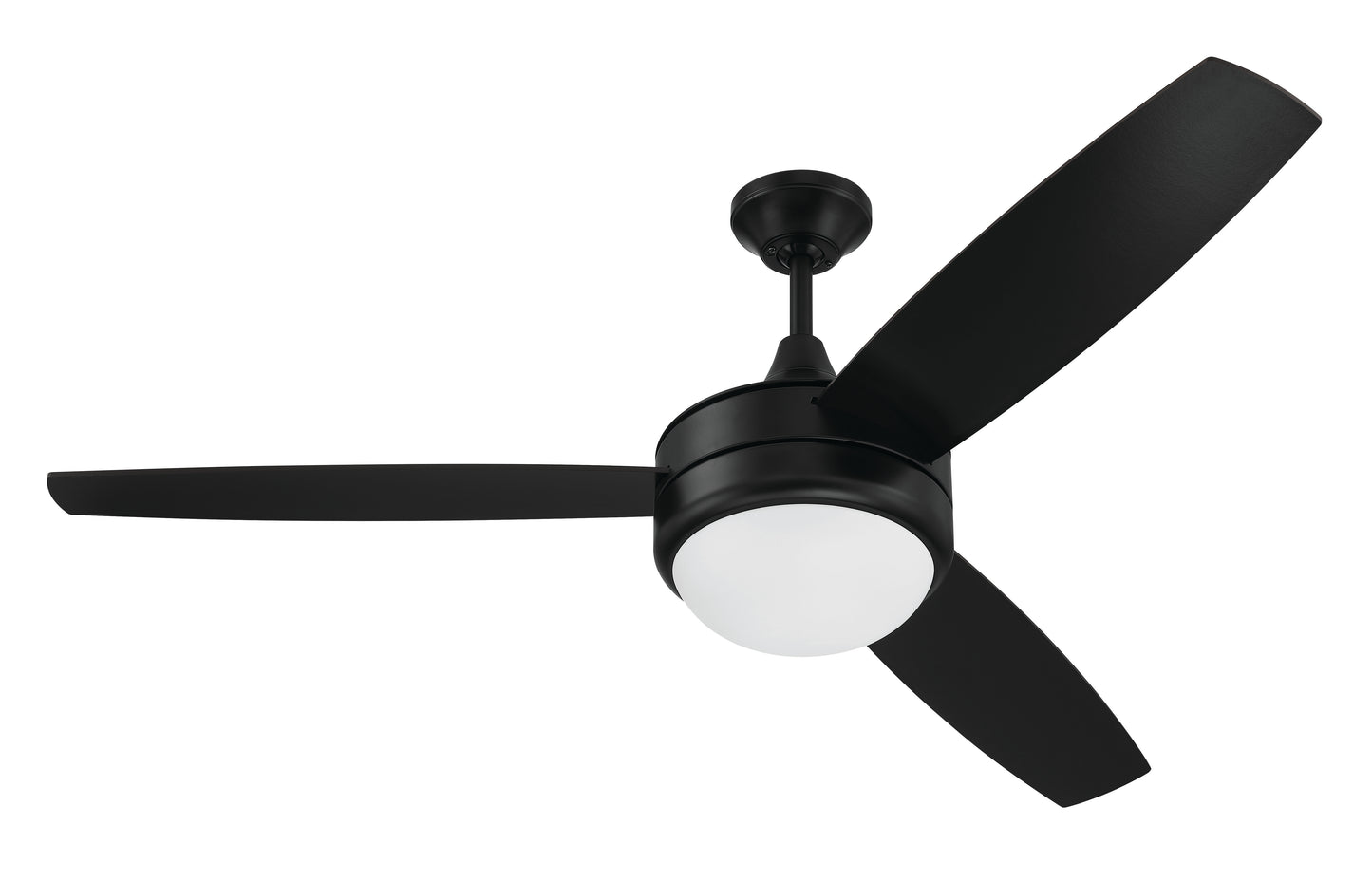 PHZ52FB3 - Phaze II 3-Blade 52" 3 Blade Ceiling Fan with Light Kit - Flat Black