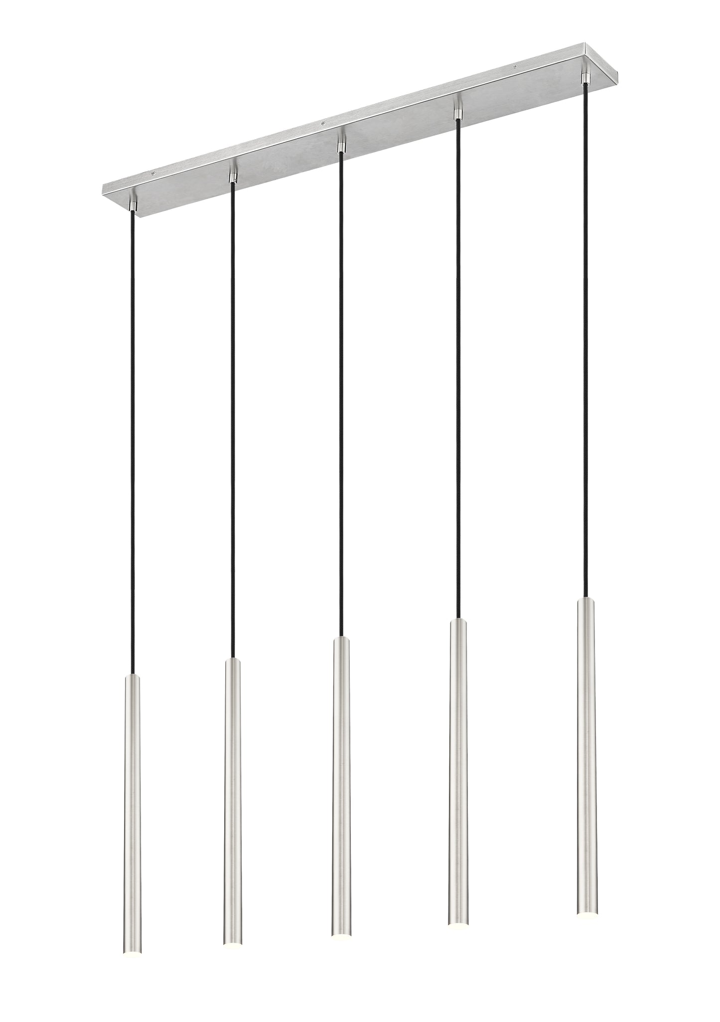 919MP24-5L-BN-LED - Forest 5 Light Linear 42" Chandelier - Brushed Nickel