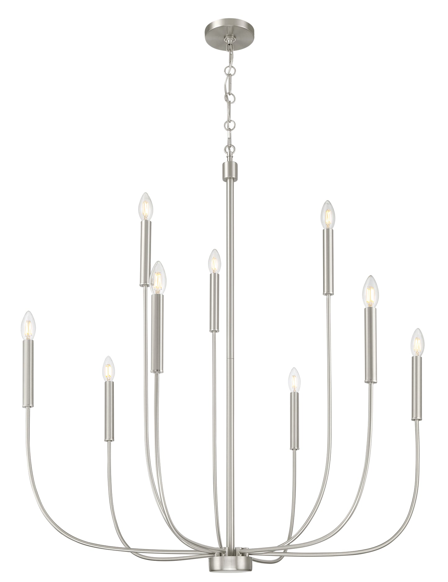 59829-BNK - Traci 9 Light 37" Wide Chandelier - Brushed Nickel