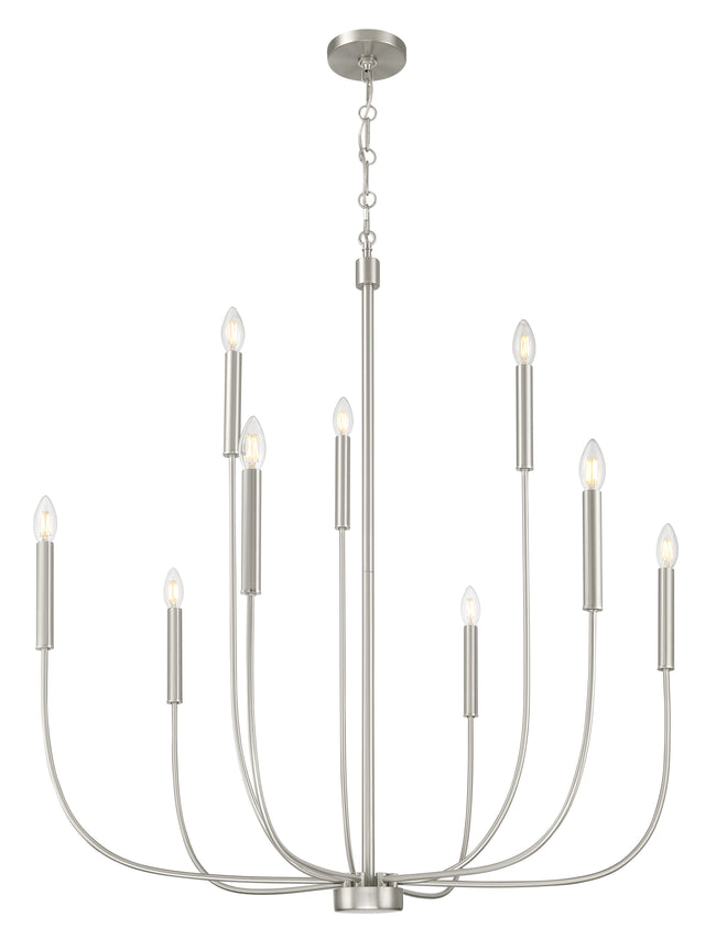 59829-BNK - Traci 9 Light 37" Wide Chandelier - Brushed Nickel