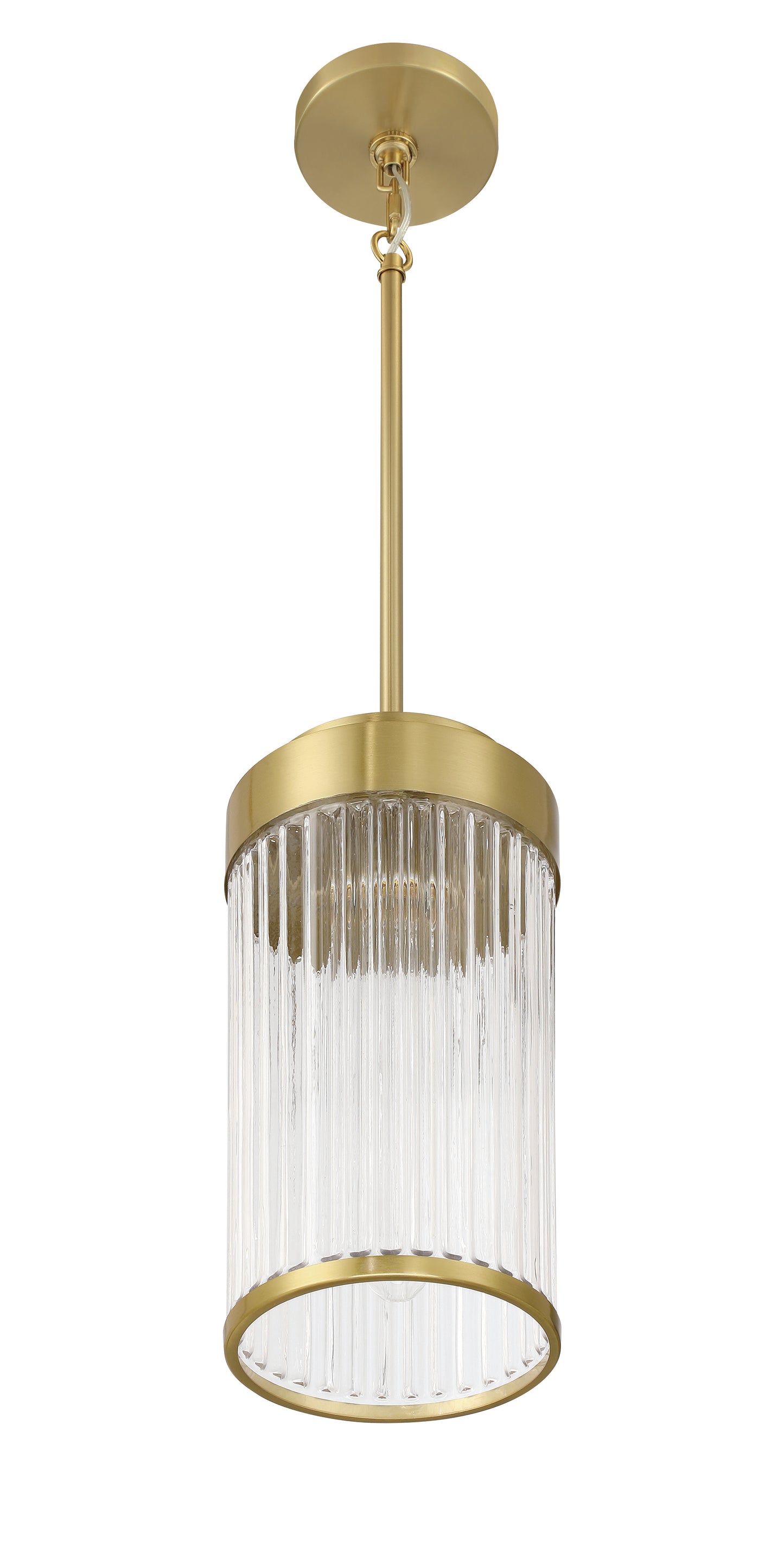 60192-SB - Whittley 1 Light 6" Wide Pendant - Satin Brass