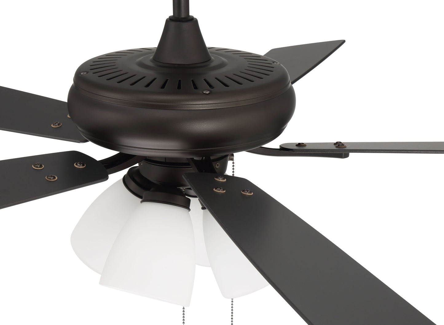 ECF114ESP5-ESPWLN - Eos Frost 4 Light 52" 5 Blade Ceiling Fan with Light Kit - Espresso
