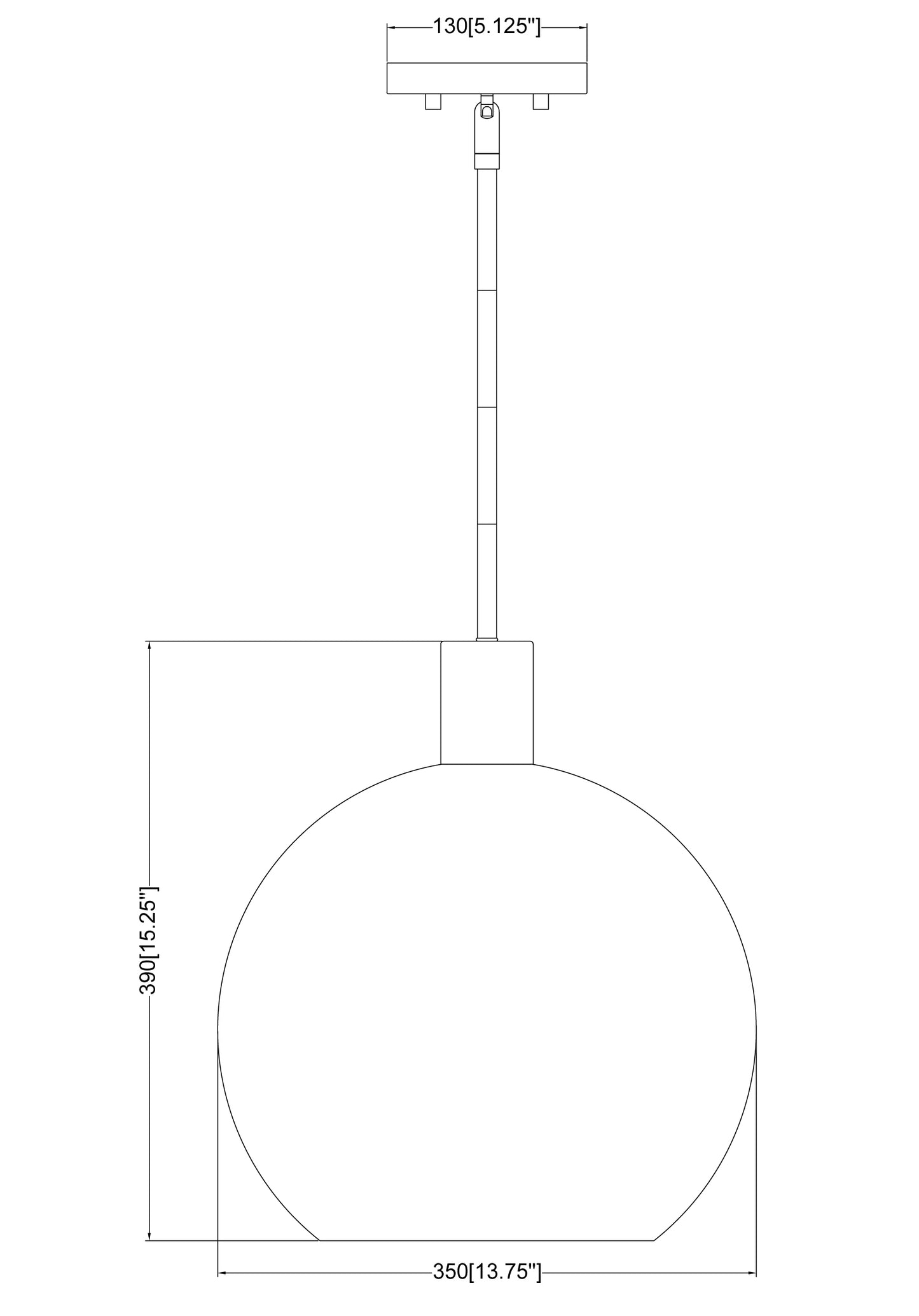 7500P14-OBR - Margo 1 Light 14" Pendant - Olde Brass