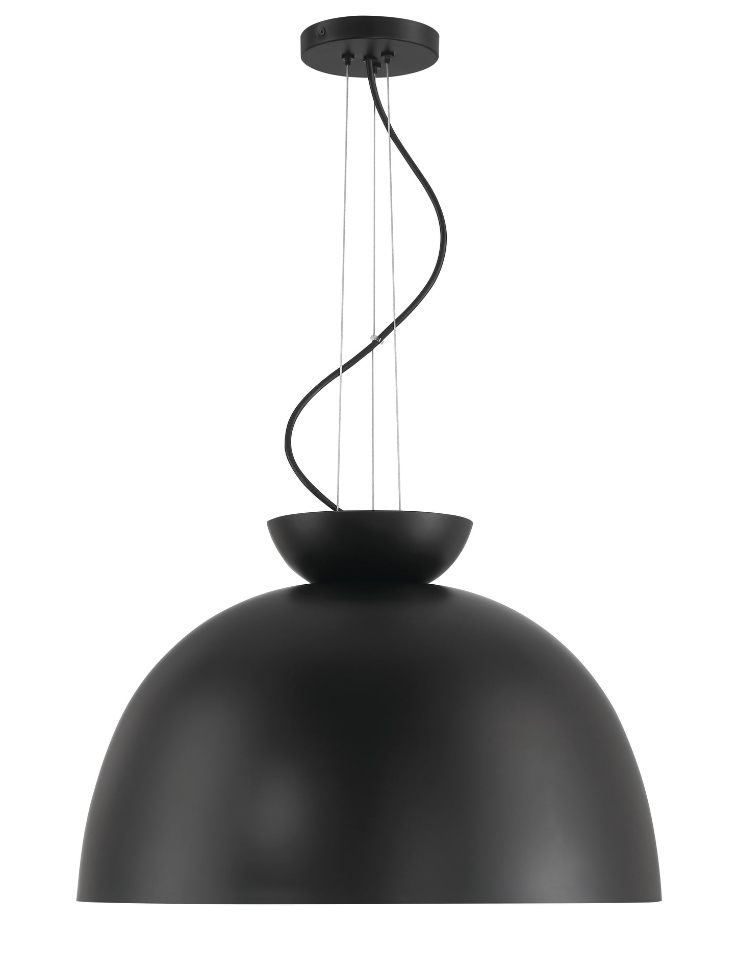 59192-FB - Ventura Dome 1 Light 20" Wide Pendant - Flat Black