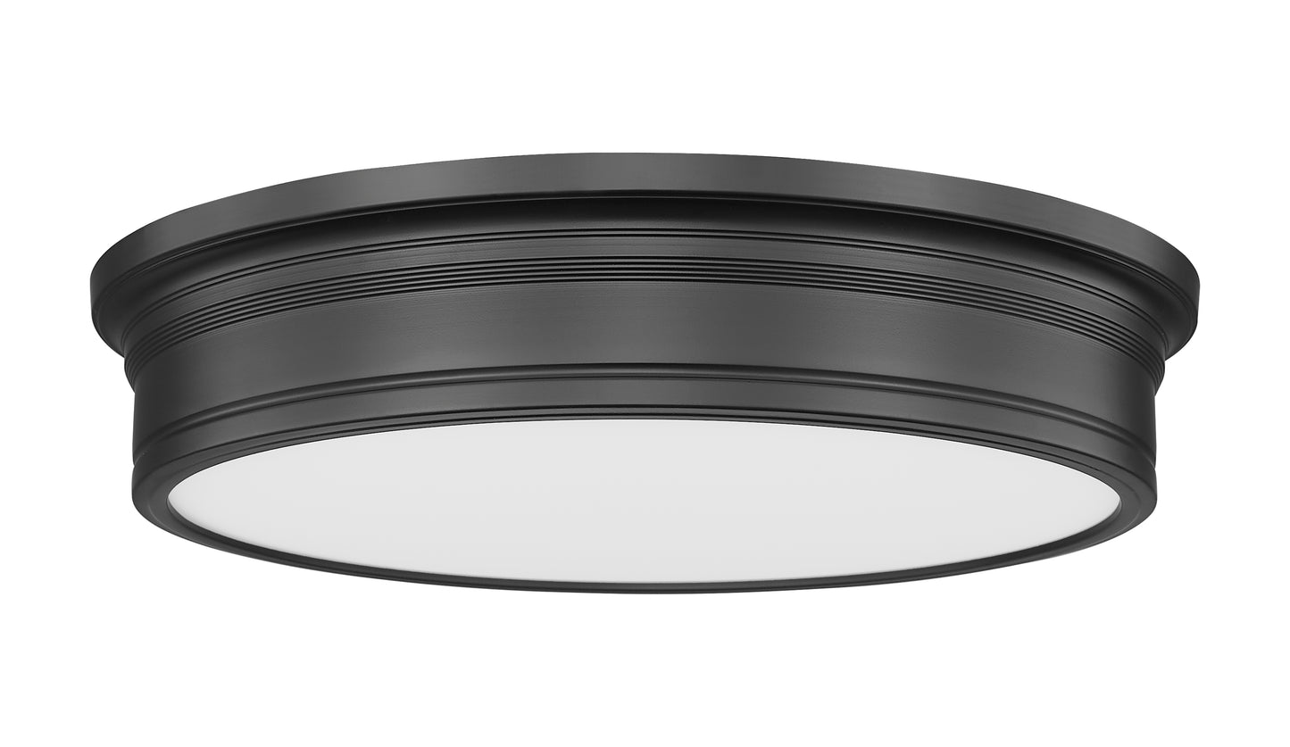 7702F20-MB-LED - Bentley 1 Light Flush 20" Mount - Matte Black