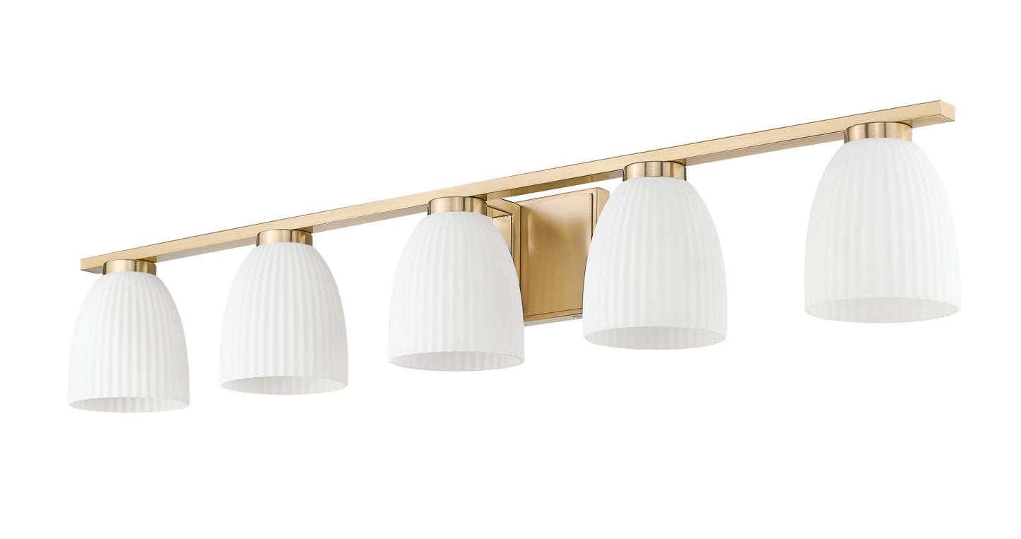 7518-5V-MGLD - Naya 5 Light 40" Vanity - Modern Gold