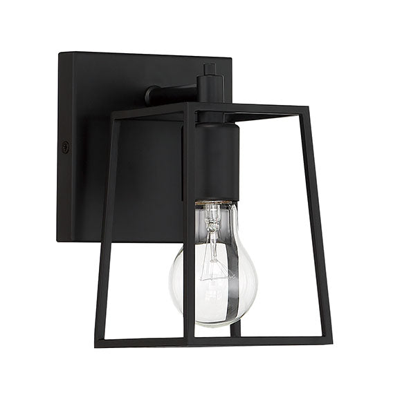 12105FB1 - Dunn 1 Light 7.88" High Wall Sconce - Flat Black