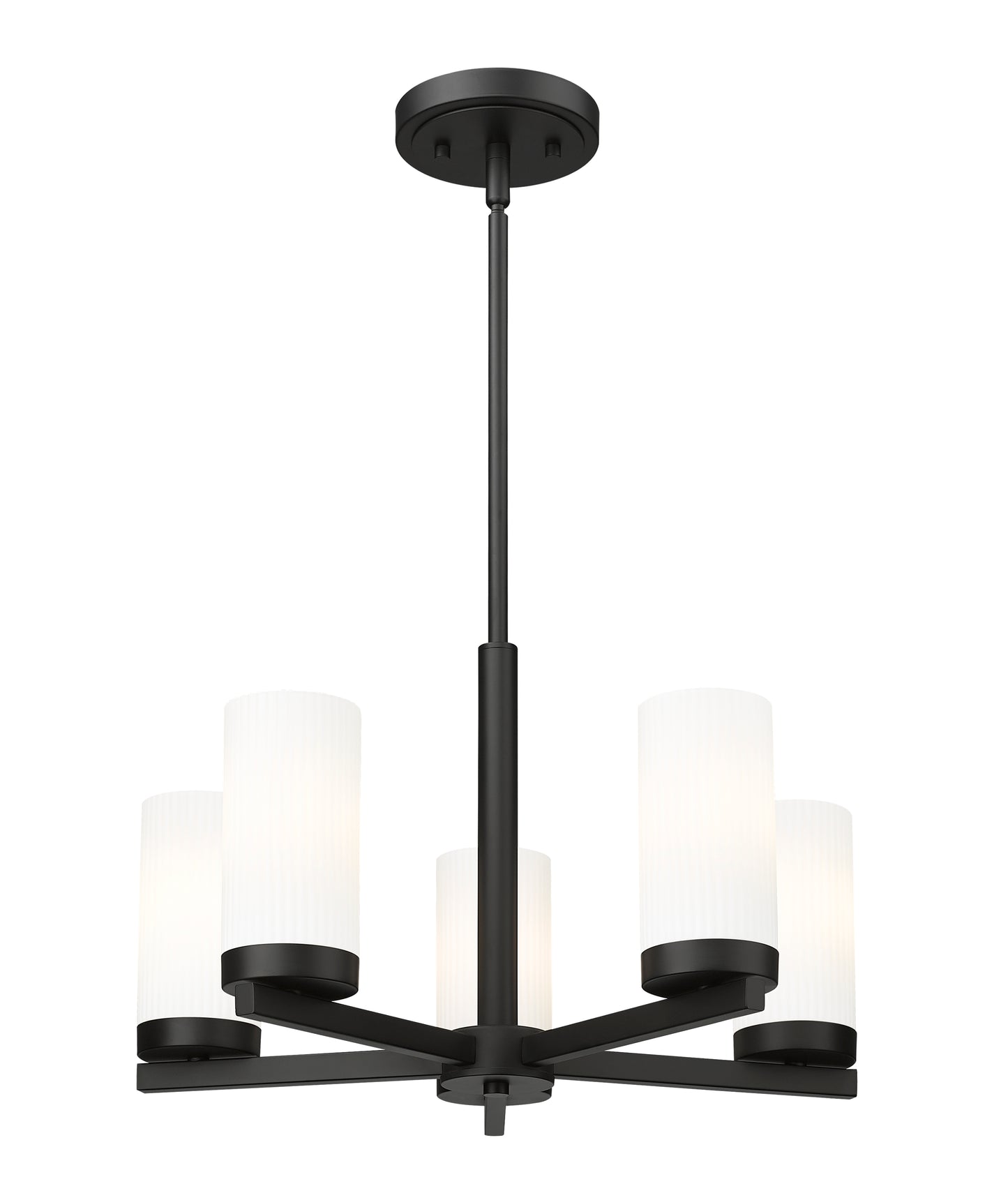 3044-5MB - Danica 5 Light 20" Chandelier - Matte Black
