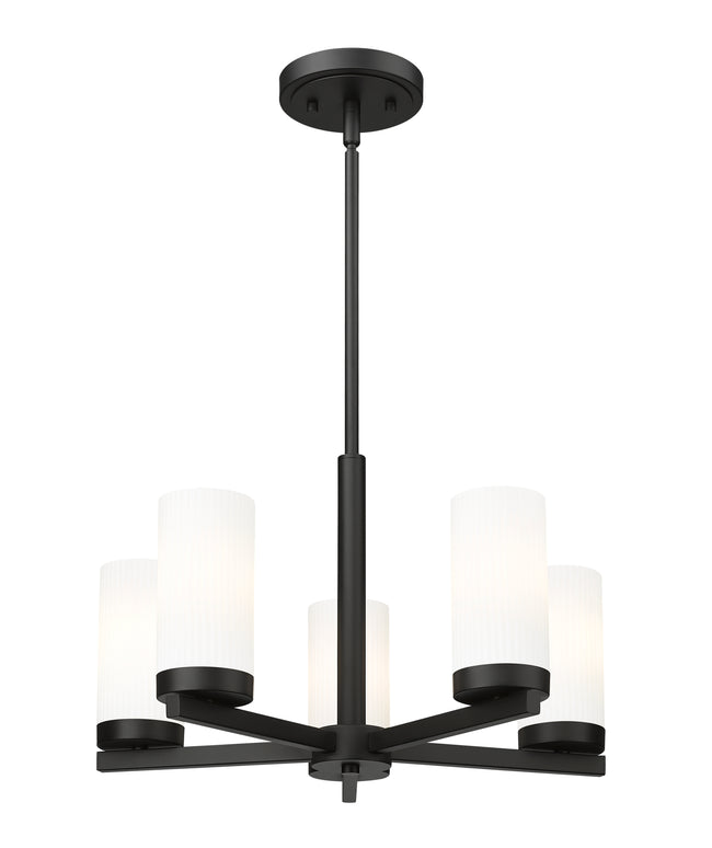 3044-5MB - Danica 5 Light 20" Chandelier - Matte Black