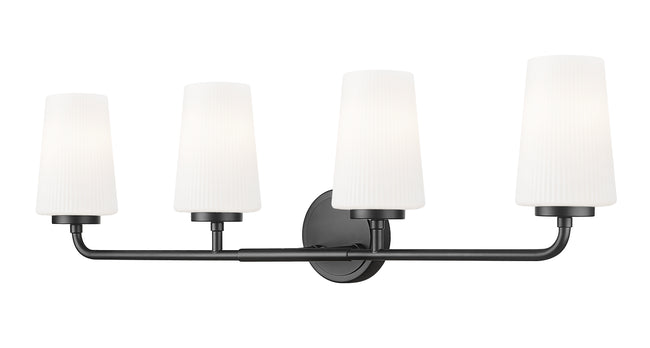 7005-4V-MB - Montford 4 Light 32" Vanity - Matte Black