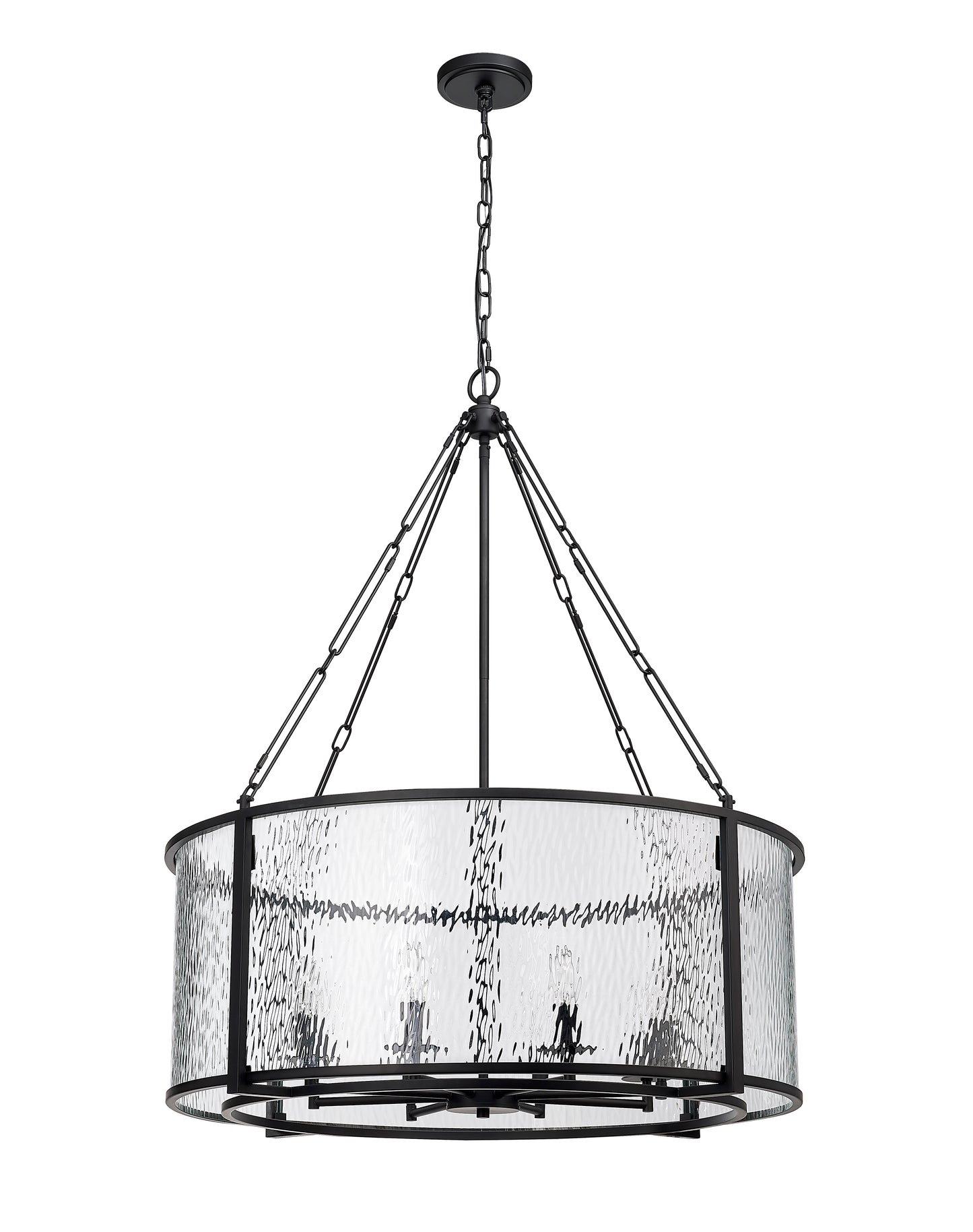 346P32-MB - Barrington 8 Light 32" Chandelier - Matte Black