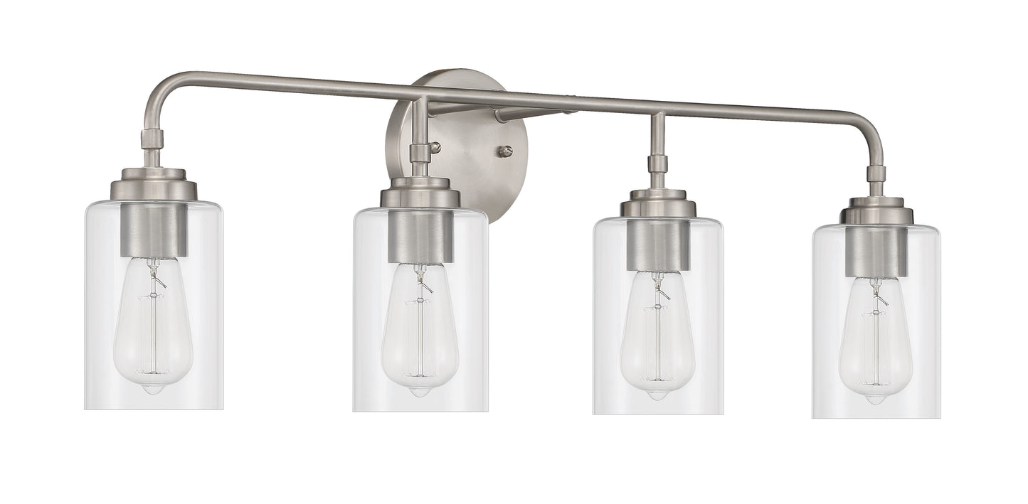 56004-BNK - Stowe 4 Light 31" Wide Vanity Light - Brushed Nickel