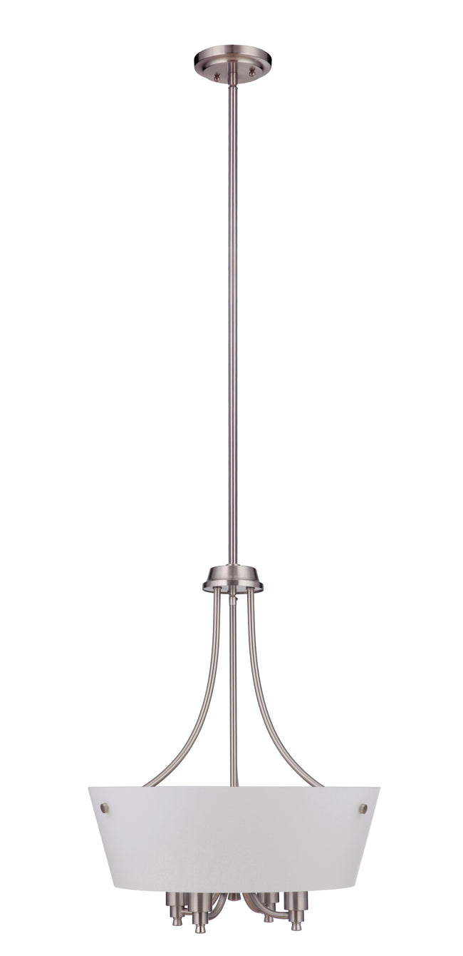 50234-BNK-WG - Tyler 4 Light 19" Wide Foyer Light - Brushed Nickel