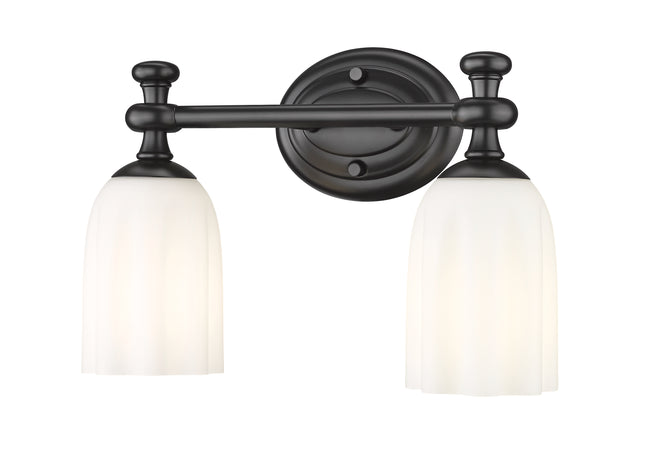 1102-2V-MB - Orion 2 Light 14" Vanity - Matte Black