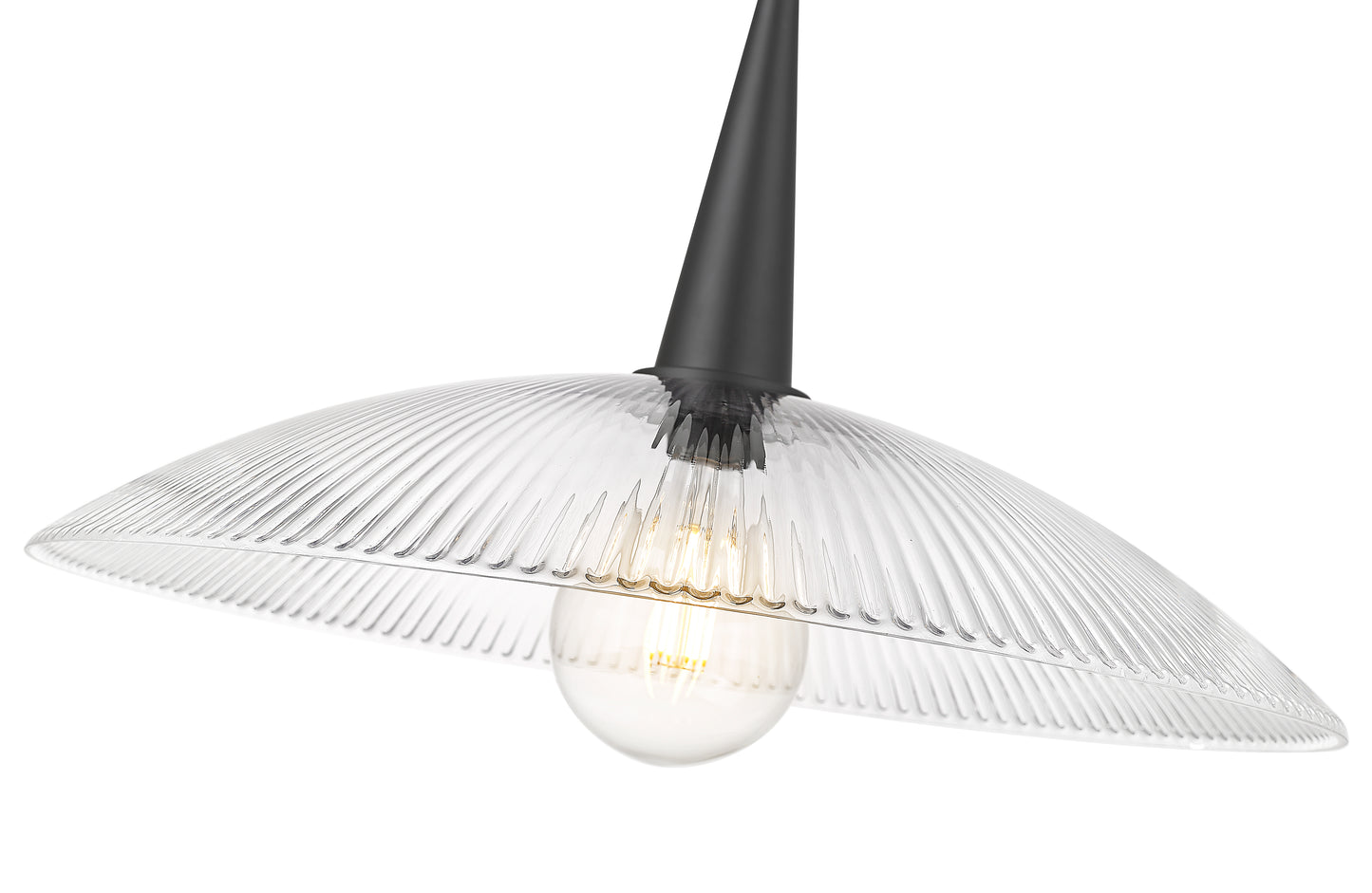 3051P24-MB - Lunelle 1 Light 24" Pendant - Matte Black