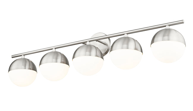 7517-5V-BN - Realm Sphere 5 Light 40" Vanity - Brushed Nickel