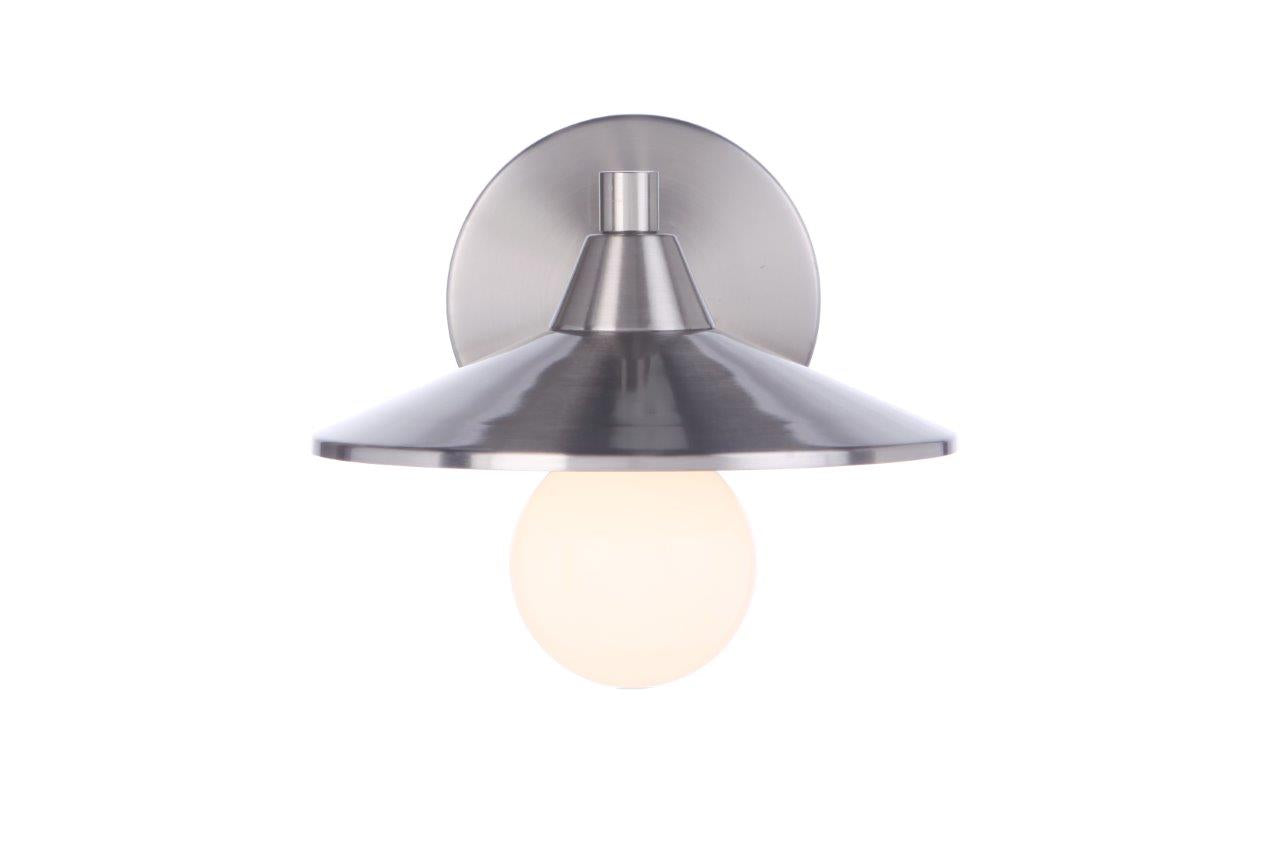 12508BNK1 - Isaac 1 Light 5.12" High Wall Sconce - Brushed Nickel