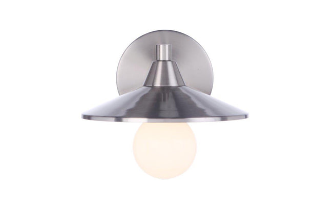 12508BNK1 - Isaac 1 Light 5.12" High Wall Sconce - Brushed Nickel
