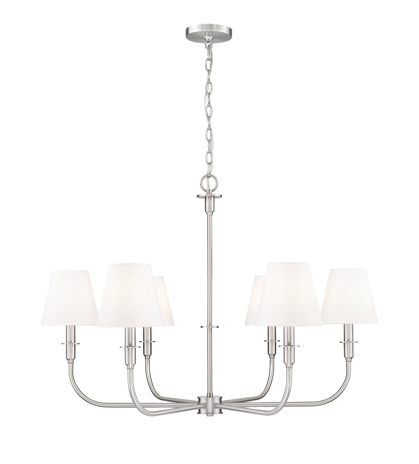 3049-32BN - Tova 6 Light 36" Chandelier - Brushed Nickel