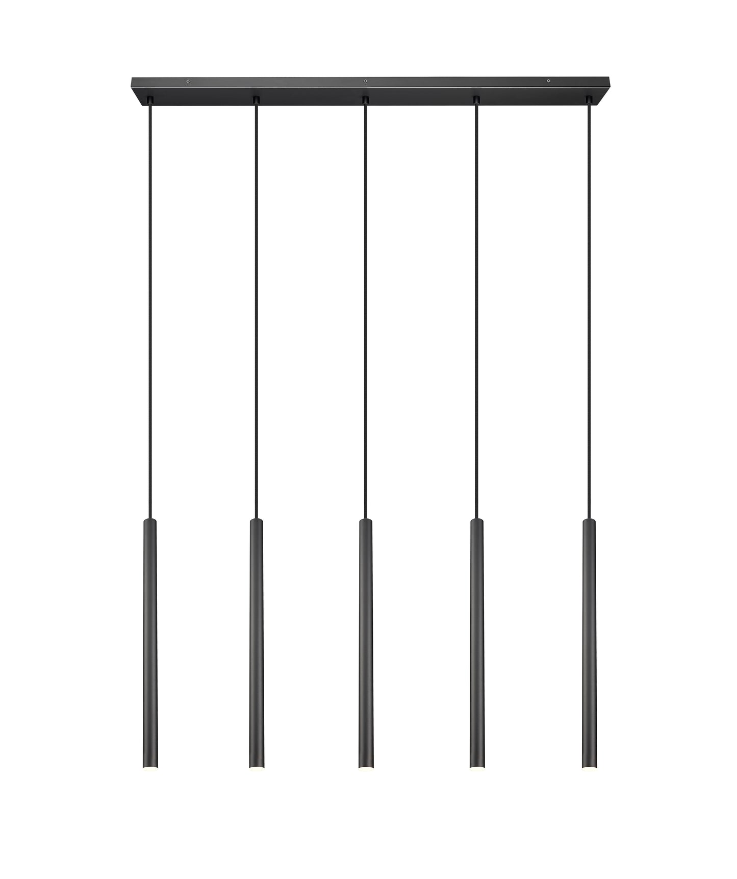 919MP24-5L-MB-LED - Forest 5 Light Linear 42" Chandelier - Matte Black