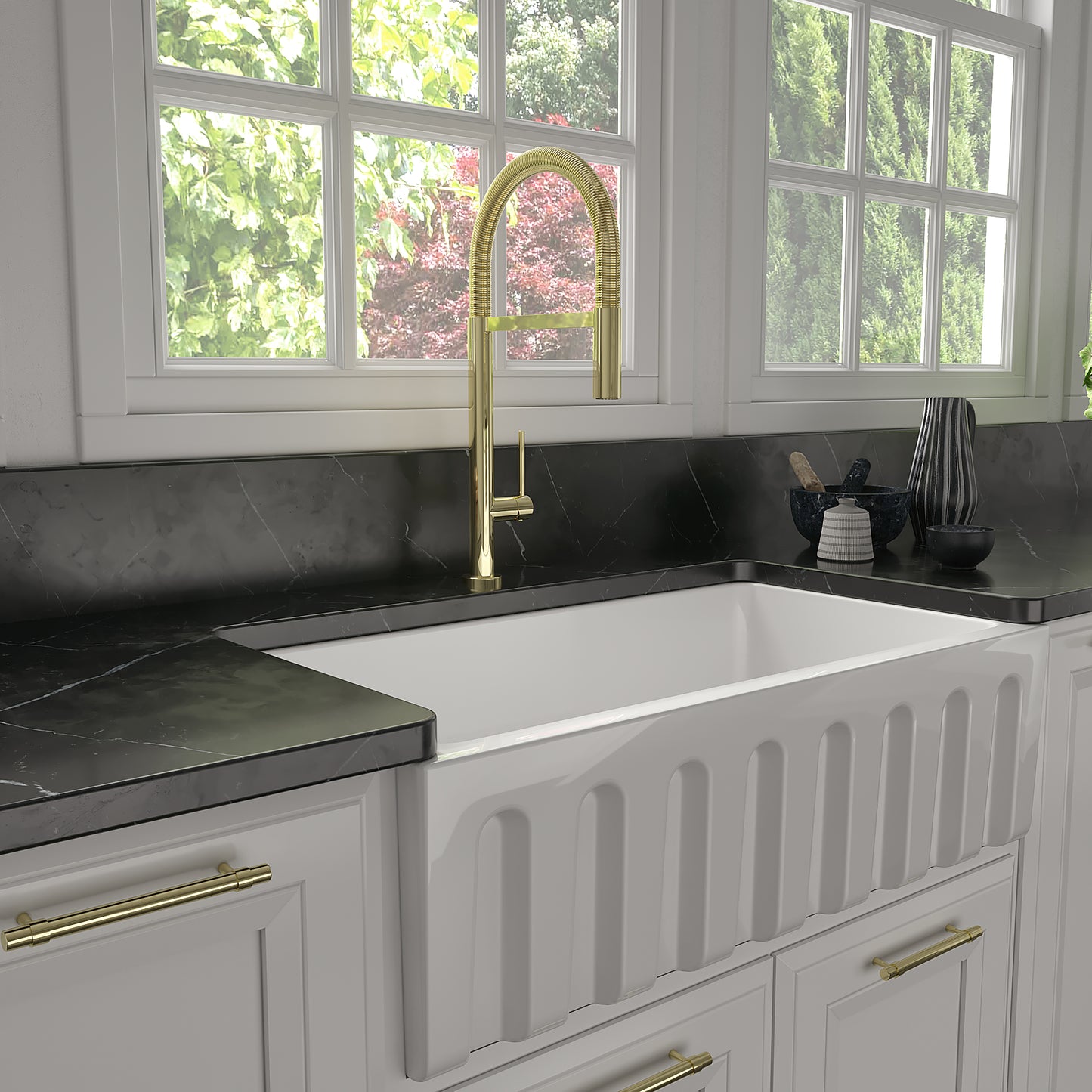 INC-KF-PG - Incline Kitchen Faucet in Polished Gold