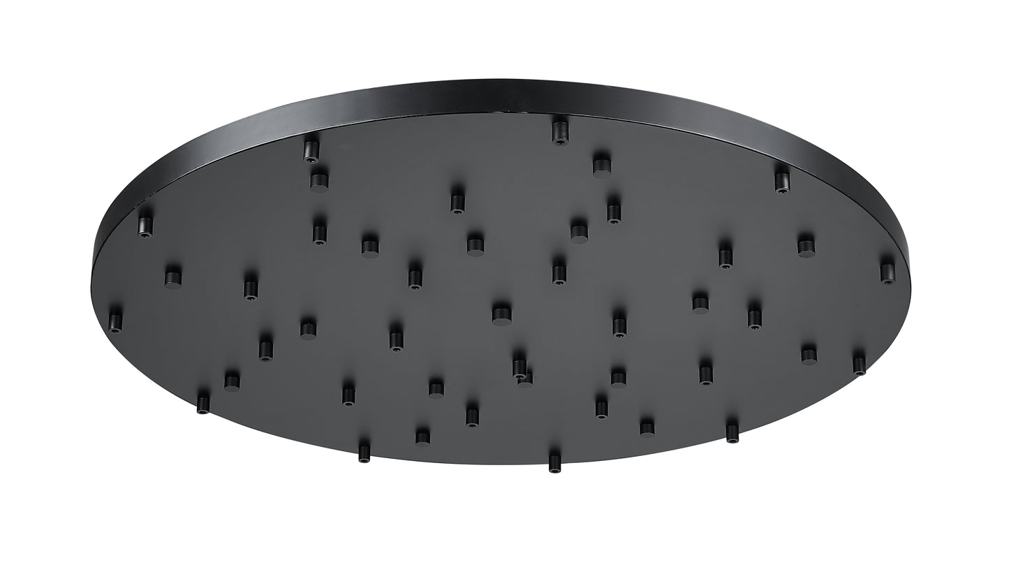 CP3627R-MB - Multi Point Canopy 27 Light Ceiling 36" Plate - Matte Black