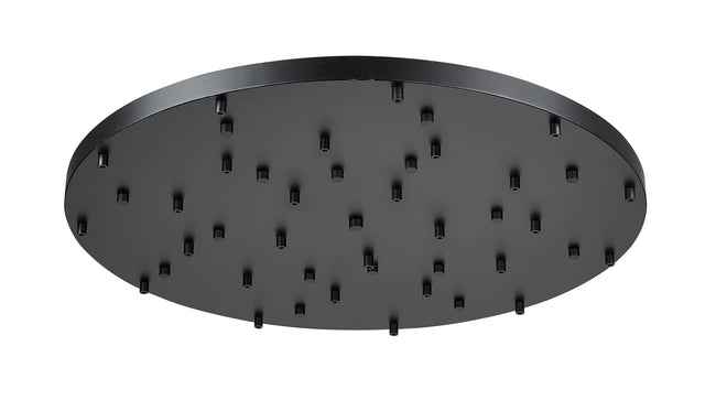 CP3627R-MB - Multi Point Canopy 27 Light Ceiling 36" Plate - Matte Black