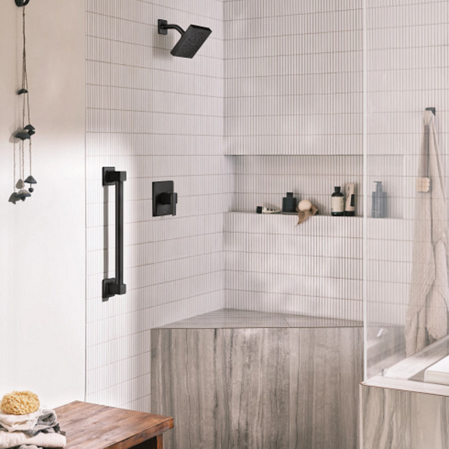 UTS3713EPBL - 90 Degree M-CORE 3-Series Tub/Shower - Matte Black