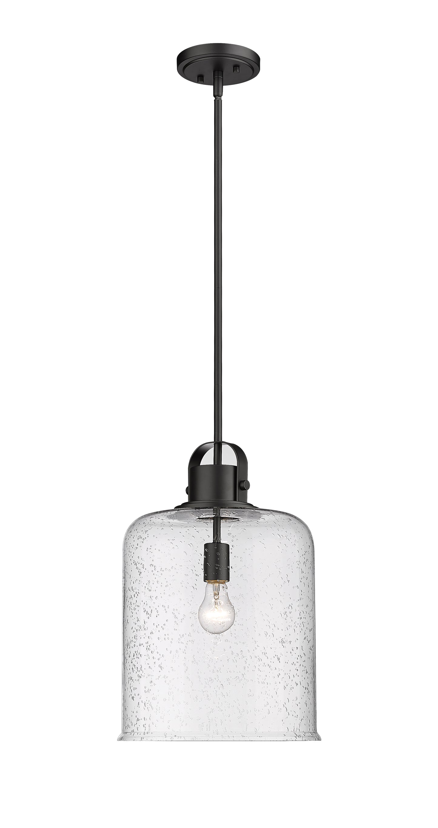 340P12-MB - Kinsley 1 Light 12" Pendant - Matte Black