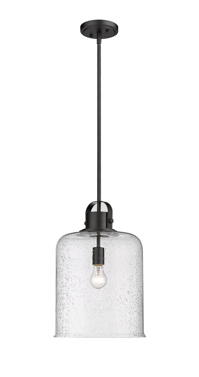 340P12-MB - Kinsley 1 Light 12" Pendant - Matte Black