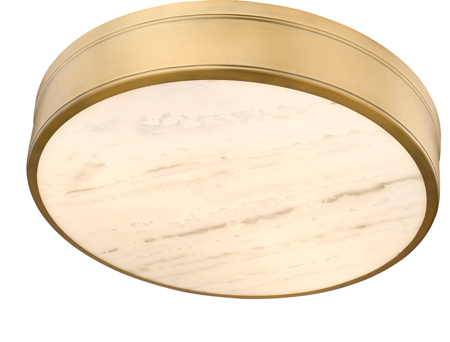 1944F22-RB-LED - Anders 3 Light Flush 22" Mount - Rubbed Brass