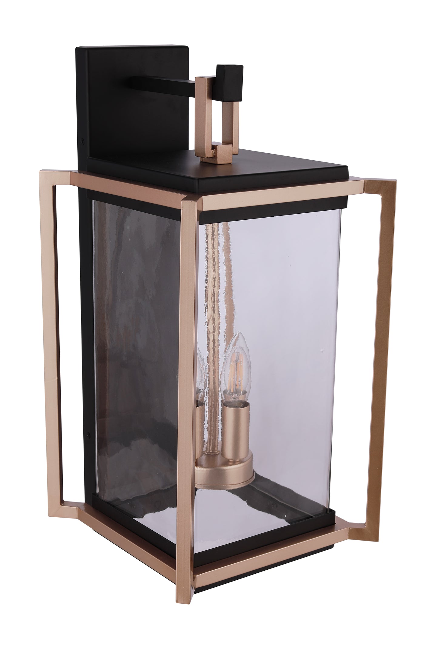 ZA6524-MNSB - Metalwork 4 Light 22" High Outdoor Wall Lantern - Midnight / Satin Brass