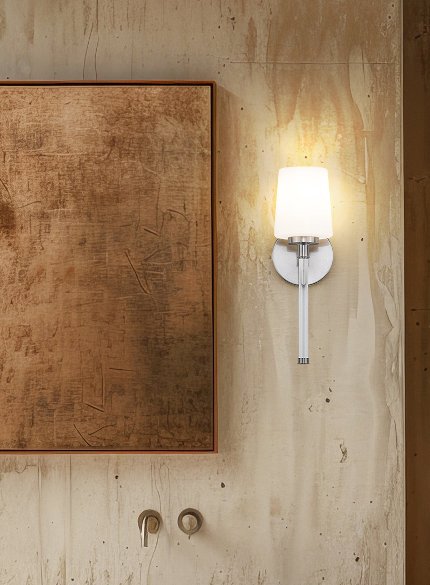 7700-1S-BN - Henri 1 Light Wall 16" Sconce - Brushed Nickel