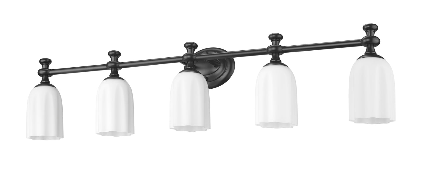 1102-5V-MB - Orion 5 Light 40" Vanity - Matte Black