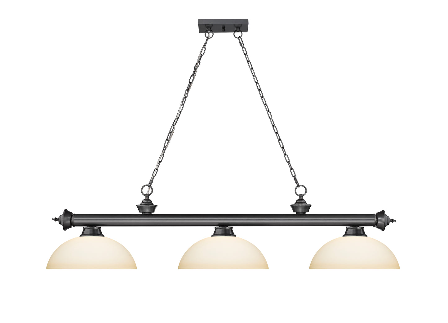 2306-3BP-DMO14 - Cordon 3 Light 57" Billiard - Bronze Plate